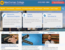 Tablet Screenshot of maccormac.edu